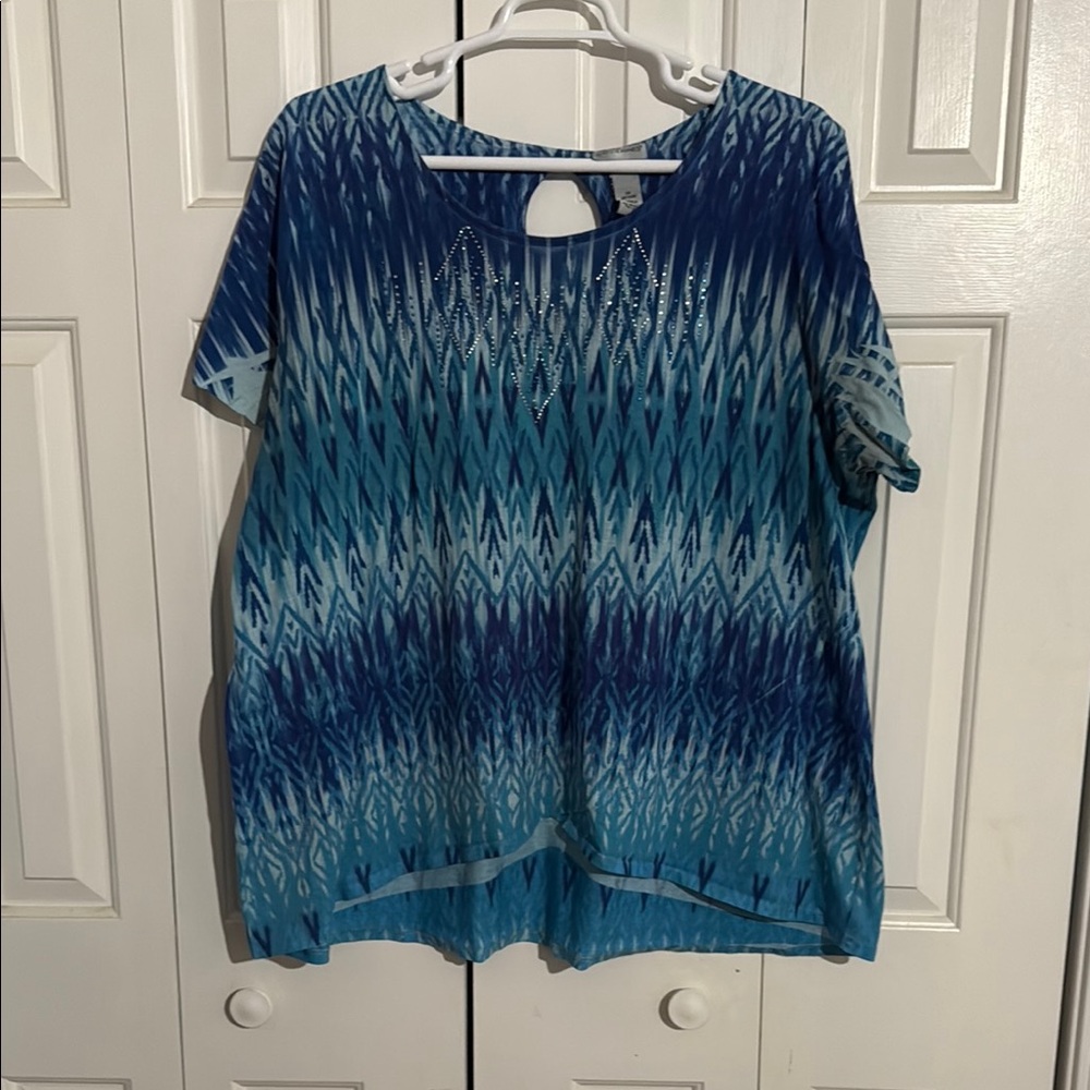 Blue Gradient Women's Top